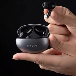 Бездротові навушники Proove Thunder Buds TWS, IPX4, ANC, BT5.3, 40mAh, 300mAh, 4h, grey UA UCRF - мініатюра 8