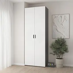 Шафа для одягу з двома штангами С-7.3 Антрацит/Білий Idea