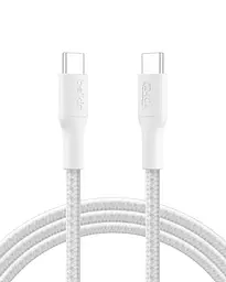 Кабель Belkin USB-C > USB-C заряджання/синхронізації 2м, 240Вт, Type-C, плетений, білий teh0013731 - мініатюра 2