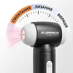 Вібратор вакуумний кліторальний LILO Puppy Hammer 3-в-1 8,6 × 3,9 см чорний - мініатюра 9
