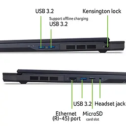 Acer Ноутбук Acer Predator Helios Neo 18 PHN18-72 18" WQXGA IPS, Intel U9-275HX, 32GB, F1TB, NVD5070Ti-12, Lin, чорний - мініатюра 2