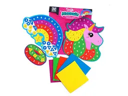 Набір для творчості VLADI TOYS зі плюшевою мозаїкою "Єдиноріг та Веселка" VT4511-17 - мініатюра 2