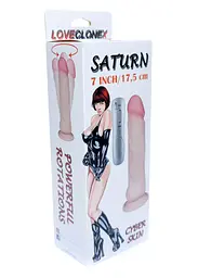 Вібратор B - Series Real Saturn 7", 21 см (тілесний) - мініатюра 8