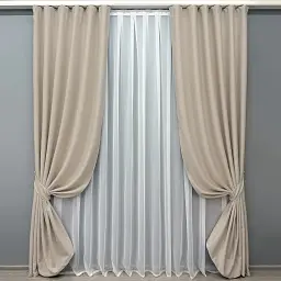 Комплект штор VR-Textil Eclipse блэкаут 2 шт 150x270 см бежевый (1789ш) - миниатюра 2