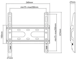 Кріплення для телевізора кронштейн UniBracket BZ03-20 13-42'' [32907] - мініатюра 5