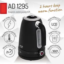 Електрочайник Adler AD 1295 Black - мініатюра 8