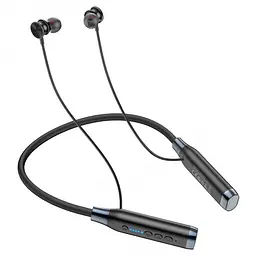 Бездротові навушники з мікрофоном вакуумні bluetooth навушники для бігу чорні MicroSD Hoco ES62 Pretty