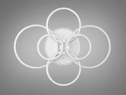 Стельова LED люстра Diasha 2526/6WH LED 3color біла 135Вт пульт димер - мініатюра 4