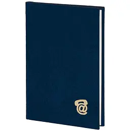 Записна книжка ПОЛІГРАФІСТ В7 80арк. (85х127) клітинка, висічка алф., обкл. баладек, синій 214-P-0550