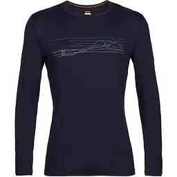 Термокофта Icebreaker 200 Oasis LS Crewe Ski Stripes Men Midnight S (1052-IB0 A56 HU401 S)