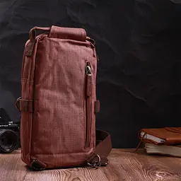 Плечова сумка для чоловіків із щільного текстилю Vintage 16х29х8 см sum0028977 - мініатюра 10