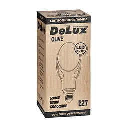 Лампочка Delux OLIVE 60w E27 6000K (90011620) - мініатюра 3