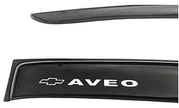 Дефлектори вікон вітровики Chevrolet Aveo T200 2002-2006 Седан Скотч 3M Voron Glass - мініатюра 5