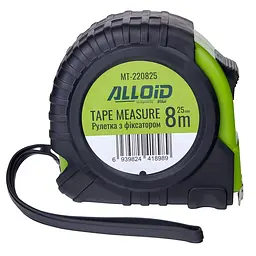 Рулетка з фіксатором Alloid Base 8 м / 25 мм (MT-220825) - мініатюра 3