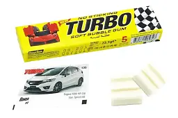Жувальна гумка Turbo NEW Soft Bubble Gum No Sticking зі смаком tutti frutti упаковка 5 штук 22.5г