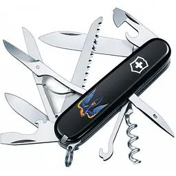 Ніж Victorinox Huntsman Ukraine 91мм 15функ чорн Ластівка - мініатюра 4