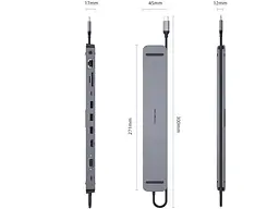 Мультипортовий адаптер REAL-EL CQ-1000 Space Grey (EL123110005) - мініатюра 6