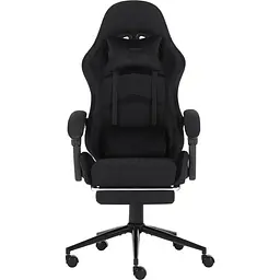 Геймерське крісло GT Racer чорне (X-2324 Fabric Black Suede) - мініатюра 1
