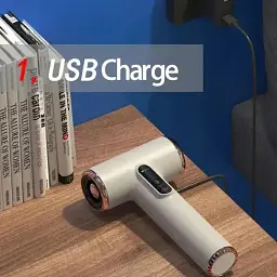 Бездротовий фен для волосся Hair Curler з акумуляторною батареєю 200W з трьома режимами роботи, з холодним/теплим повітрям - мініатюра 5