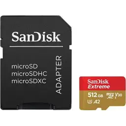 Карта пам'яті SanDisk 512GB microSD class 10 UHS-I U3 V30 Extreme (SDSQXAV-512G-GN6MA)