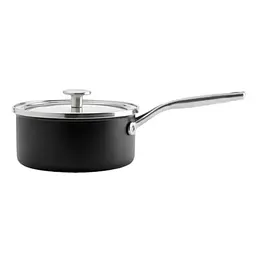 Ківш з кришкою KitchenAid Steel Core, 16 см, 1,3 л, матовий чорний