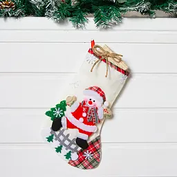 Чобіток для подарунків МВМ My Home 30х20 см білий (DH-NY-13 WHITE) - мініатюра 2