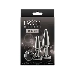 Набір анальних пробок NS Novelties Rear Assets - Tapered Trainer Kit - Gunmetal - мініатюра 3