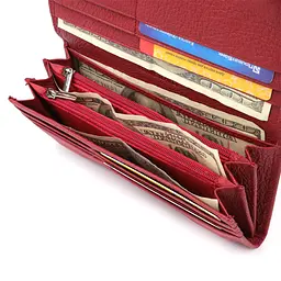 Яскравий вертикальний гаманець із натуральної шкіри ST Leather 17,5х9х3 см acs0029652 - мініатюра 8