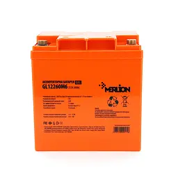 Акумуляторна батарея MERLION GL12260M6 12 V 26 Ah (165 х 125 х173) Orange Q1/128 - мініатюра 2
