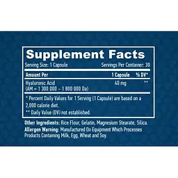 Гіалуронова кислота Haya Labs Hyaluronic Acid 40 мг 30 капсул - мініатюра 3