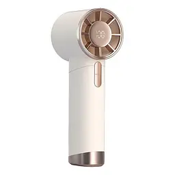 Акумуляторний мінівентилятор Wuji Handheld Fan DS1013, 3,8 Вт, бежево-золотий, маленький портативний вентилятор