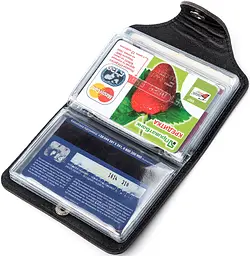 Шкіряний картхолдер SHVIGEL 7,5х10,5 см acs0014721 - мініатюра 3