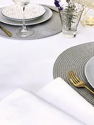 Скатертина Ecotton DUCK 150х170 см водовідштовхувальна білого кольору White 23126 (23126) - мініатюра 3