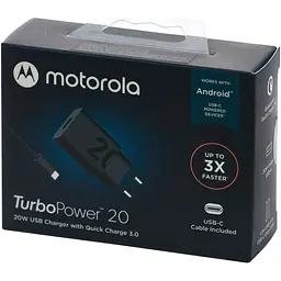 Мережевий зарядний пристрій Motorola TurboPower 20W + Cable Type-C to Type-C Black [SJMC202-C] [117782] - мініатюра 5