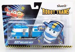 Паровозик з двома вагонами Silverlit Robot Trains Кей (80176) - мініатюра 3