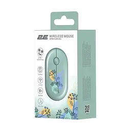 Мишка комп'ютерна бездротова 2E MF300 FLORA DILL Silent WL BT з принтом - мініатюра 6