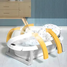 Дитяча ванночка Hanert KinderBad складна з подушкою термометром Grey - мініатюра 6
