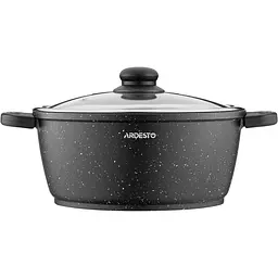 Каструля зі скляною кришкою Ardesto Gemini Anzio 4.4 чорний (AR2424GE) - мініатюра 2