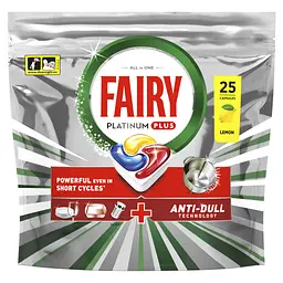 Таблетки для посудомийних машин Fairy Platinum Plus All in One Lemon 25 шт. (8700216236386) - мініатюра 1