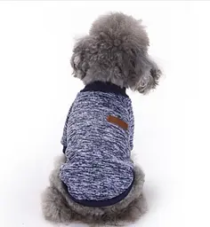 Кофта для собак та котів EcoToys Black Blue XS ряба темно-синя A: 20 см B: 31 см C: 19 см 7117 - мініатюра 4