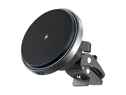 Автотримач з бездротовою зарядкою Proove 15W Magnetic Magic Circle Pro Black (479250001)