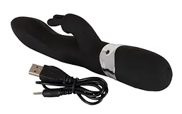 Вібратор-кролик Sweet Smile Rechargeable Blacky 21 см чорний - мініатюра 6