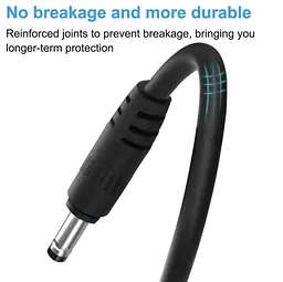 Кабель для роутера USB DC живлення від Power Bank Fonken із трансформатором 12V з перехідником 5.5 - 3.5 мм Чорний - мініатюра 7