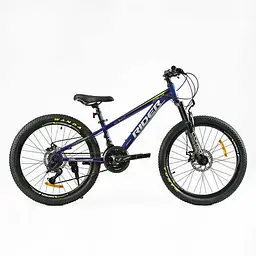 Велосипед спортивний corso 24" дюйми «rider» рама сталева 11’’, обладнання ltwoo a2, 21 швидкість, зібран на 75% (RD-24820)