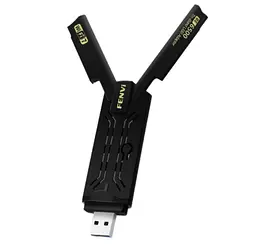 Мережевий адаптер Wi-Fi 7 USB FENVI FU-BE6500 трьохдіапазонний бездротовий mu-mimo Black (19123)