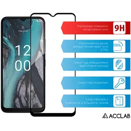 Скло захисне ACCLAB Full Glue Nokia C22 Black (1283126582271) - миниатюра 3