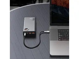 Зовнішній акумулятор (Power Bank) BASEUS Adaman Metal Digital Display Quick Charge Power Bank 65W 20000mAh Black (PPIMDA-D01) - мініатюра 5