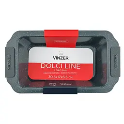Форма для випікання хліба прямокутна Vinzer Dolci Line 50784 6.5х17х30.5 см чорна - мініатюра 5