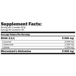 Амінокислоти Amix L-Glutamine BCAA манго 250 г - мініатюра 2