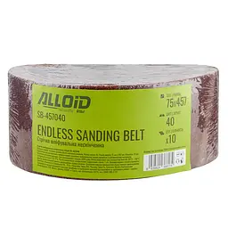 Стрічка шліфувальна нескінченна Alloid Building Tools зерно 40 75х457 мм 10 шт. (SB-457040) - мініатюра 3